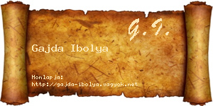 Gajda Ibolya névjegykártya