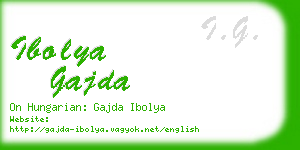 ibolya gajda business card
